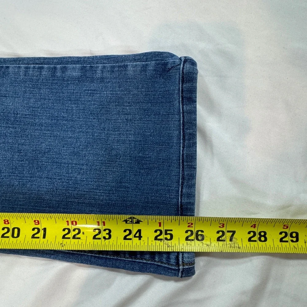 Y2K Guess Daredevil Bootcut Jeans Blue Medium Wash Low Rise Women's 28 Grunge